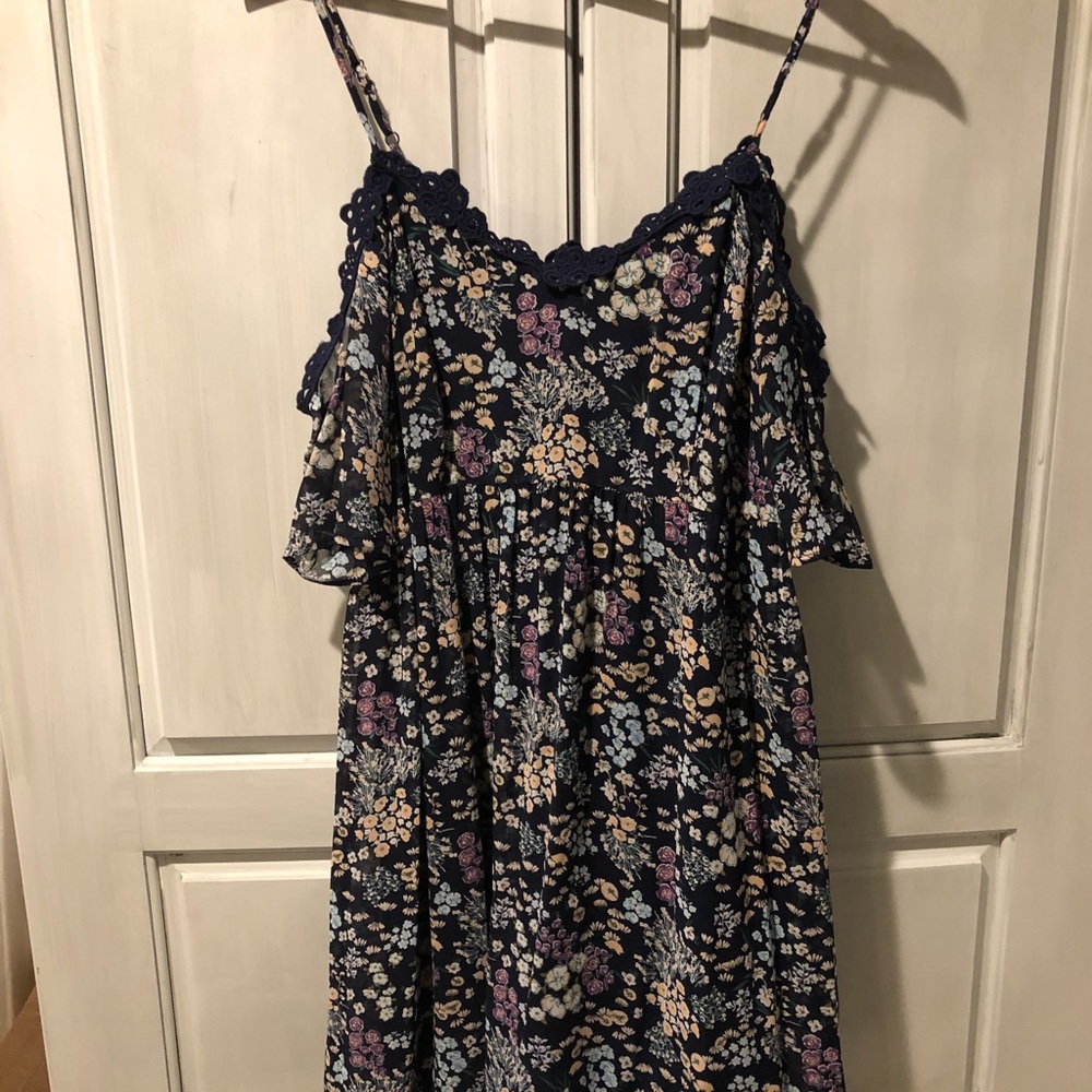 DR2 by Daniel Rainn navy floral dress